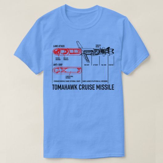 Tomahawk Cruise Missile Blueprint Diagramm T-Shirt (Design vorne)
