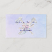 Tomahawk Feathers and Blume Aquarelldesign Visitenkarte (Rückseite)