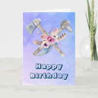 Tomahawk Feathers and Blume Happy Birthday