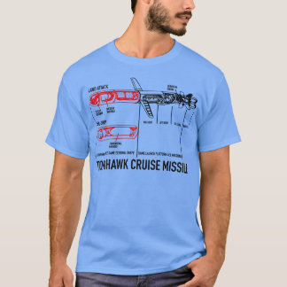 Tomahawk-Marschflugkörper Blueprint-Diagramm T-Shirt