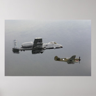 Tomahawk P-40 und A-10 Warthog Poster