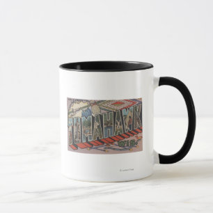 Tomahawk, Wisconsin - Große Buchstabenszenen Tasse