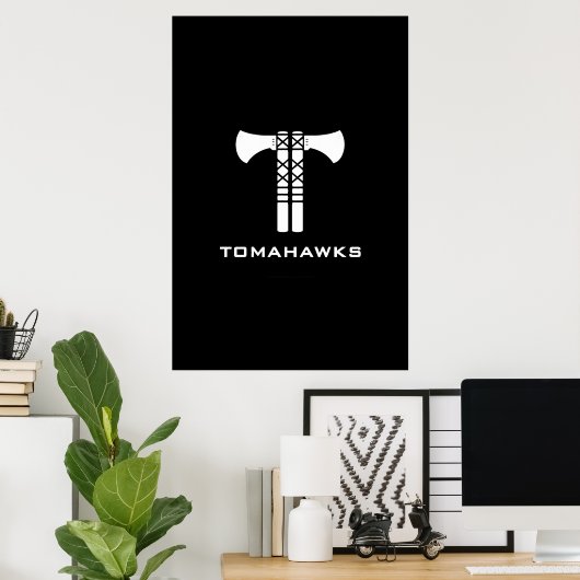 Tomahawks Logo-Poster Poster (Heimbüro)
