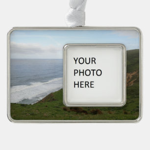 Tomales Point im Point Reyes National Seashore Rahmen-Ornament Silber