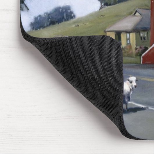 Tomales Rathaus mit Schafen Mousepad (Ecke)