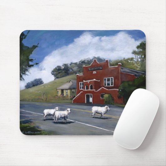 Tomales Rathaus mit Schafen Mousepad (Mit Mouse)
