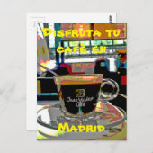 Tomar un café en Madrid España Postkarte (Vorne/Hinten)