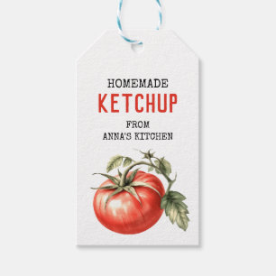 Tomat-Ketchup-Etikett Wasserfarbe Tomate Geschenkanhänger