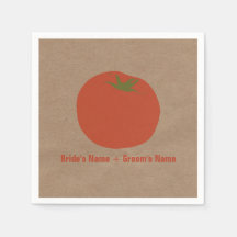 Tomate auf dem Bauernmarkt Hochzeit von Napkins