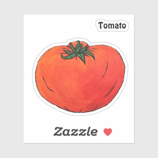 Tomate Aufkleber (Blatt)