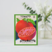 Tomate aus Saatgutpackungen der 50er Jahre Postkarte (Stehend Vorderseite)
