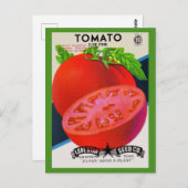 Tomate aus Saatgutpackungen der 50er Jahre Postkarte (Vorne/Hinten)