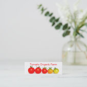 Tomate-Bio Bauernhof Mini Visitenkarte (Stehend Vorderseite)