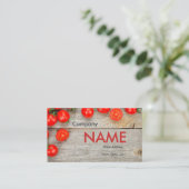 Tomate-frischer Saft-vegetarische Gemüsekarte Visitenkarte (Stehend Vorderseite)