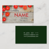 Tomate-frischer Saft-vegetarische Gemüsekarte Visitenkarte (Vorne/Hinten)