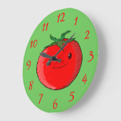 Tomate Große Wanduhr (Winkel)