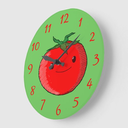 Tomate Große Wanduhr (Winkel)