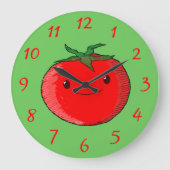 Tomate Große Wanduhr (Vorderseite)