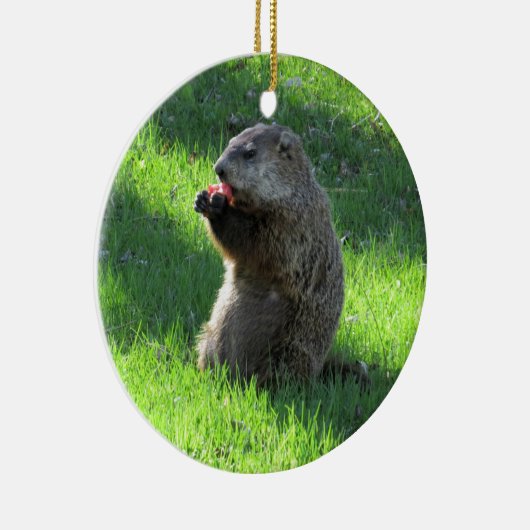 Tomate Groundhog Keramikornament (Rechts)