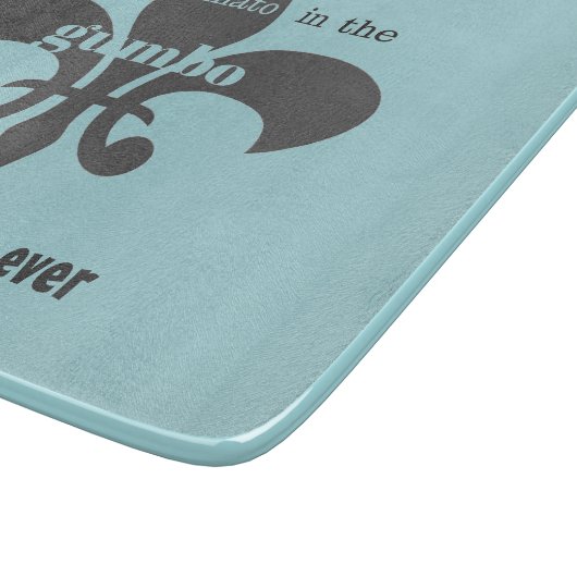 Tomate im Gumbo sagte kein Cajun Schneidebrett (Ecke)