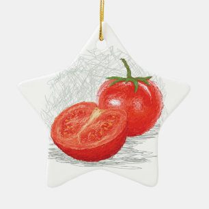 Tomate Keramikornament