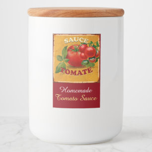 TOMATE-KÜCHEN-KONSERVEN, CANNINGS, TOMATENSAUCE LEBENSMITTELETIKETT