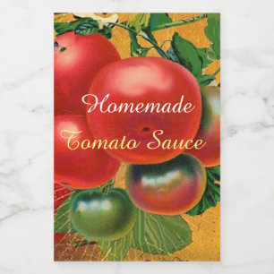 TOMATE-KÜCHEN-KONSERVEN, CANNINGS, TOMATENSAUCE LEBENSMITTELETIKETT