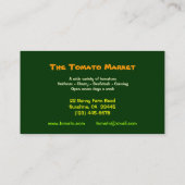 Tomate-Markt Visitenkarte (Rückseite)