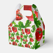 Tomate mit Blätter Muster Geschenkschachtel (Rückseite)