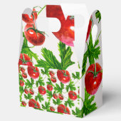 Tomate mit Blätter Muster Geschenkschachtel (Geöffnet)