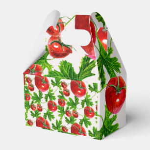 Tomate mit Blätter Muster Geschenkschachtel