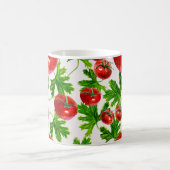 Tomate mit Blätter Muster Kaffeetasse (Mittel)
