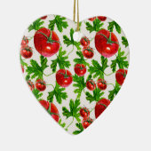 Tomate mit Blätter Muster Keramik Ornament (Rechts)