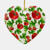 Tomate mit Blätter Muster Keramik Ornament (Hinten)