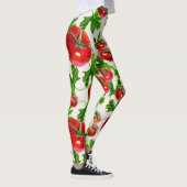Tomate mit Blätter Muster Leggings (Rechts)