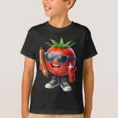 Tomate mit Ketchup und Wurst T-Shirt (Vorderseite)