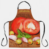 Tomate mit Zwiebel Schürze (Vorderseite)