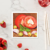 Tomate mit Zwiebel Serviette (Beispiel)