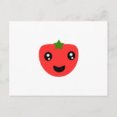 Tomate niedlich und glücklich postkarte (Vorderseite)