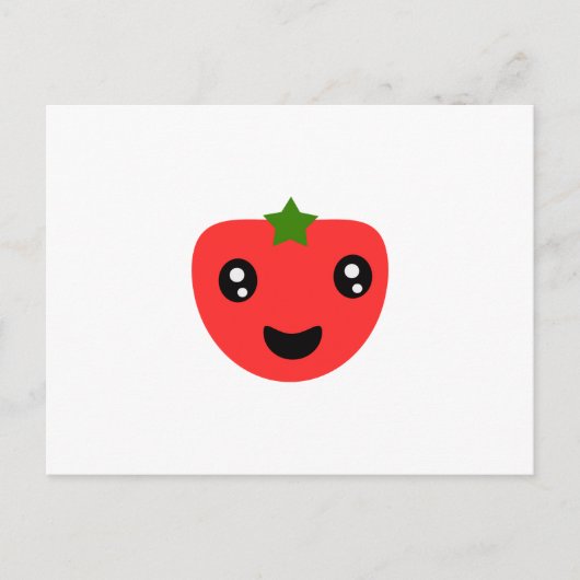 Tomate niedlich und glücklich postkarte (Vorderseite)