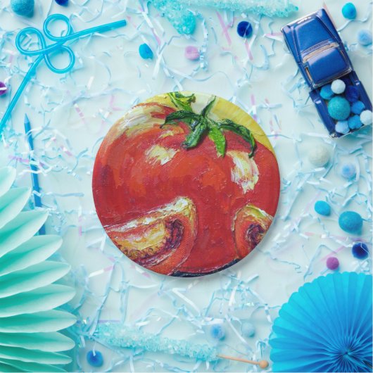 Tomate-PapierTeller durch Paris Wyatt Llanso Pappteller (Party)