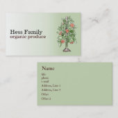 Tomate-Pflanzen-Geschäfts-Karten Visitenkarte (Vorne/Hinten)