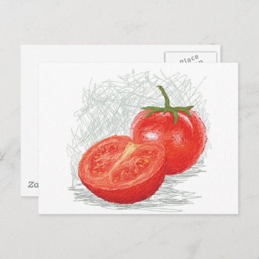 Tomate Postkarte (Vorne/Hinten)