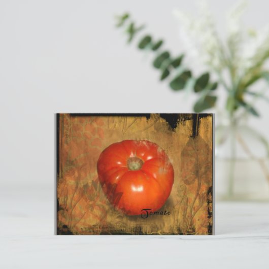 Tomate Postkarte (Stehend Vorderseite)