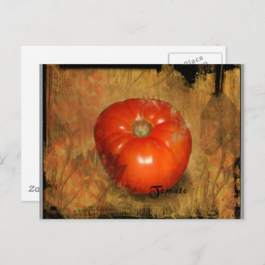 Tomate Postkarte (Vorne/Hinten)