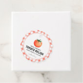 Tomate Relaxen mit Tomaten und karierten Mustern Geschenkanhänger (Beispiel)