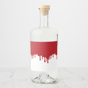 Tomate Roter Tropfen Likör-Etikett – Bearbeitbare  Alkoholflaschenetikett