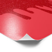 Tomate Roter Tropfen Textur Kunst Druck – Anpassba (Ecke)