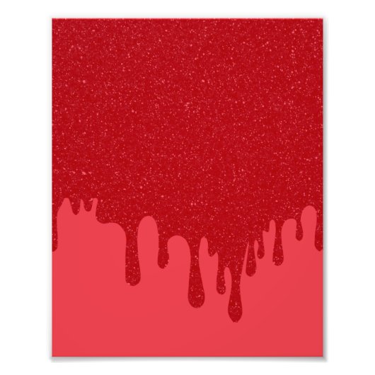 Tomate Roter Tropfen Textur Kunst Druck – Anpassba (Vorne)