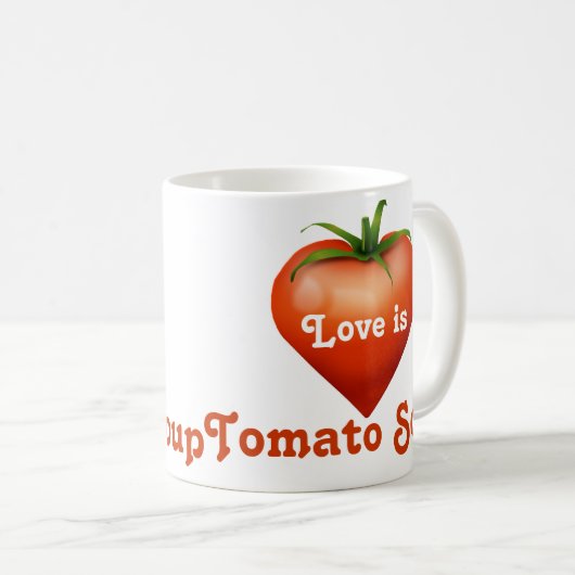 Tomate-Suppen-Tasse Kaffeetasse (VorderseiteRechts)